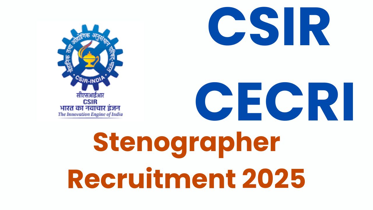 Junior Stenographer Vacancy 2025